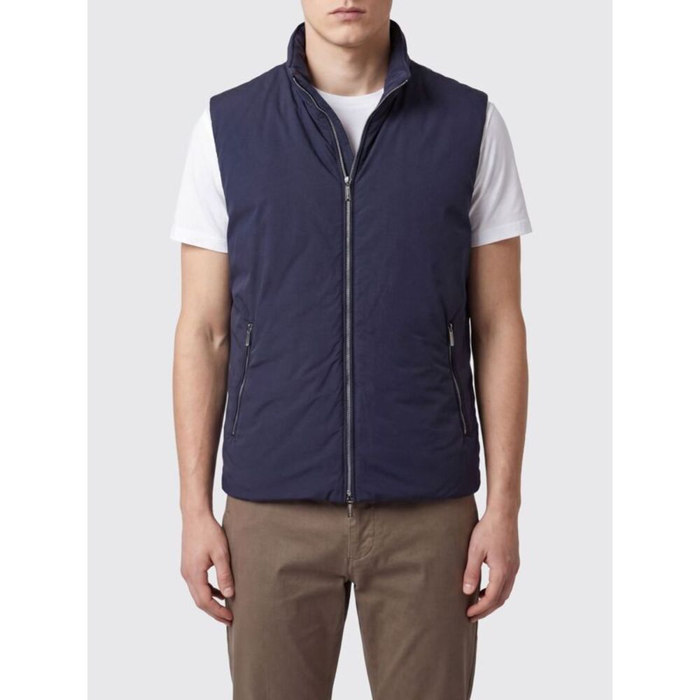 Moorer Suit Vest Men Blue